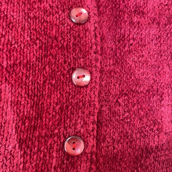 Red cardigan with buttons 1X by Paraphrase - Picture 3 of 4